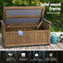Gardeon Outdoor Storage Bench Box Wooden Garden Toy Tool Sheds Patio Furniture Brown | Outdoorium