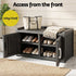 Gardeon Outdoor Storage Bench & Shoe Cabinet 81cm - Black