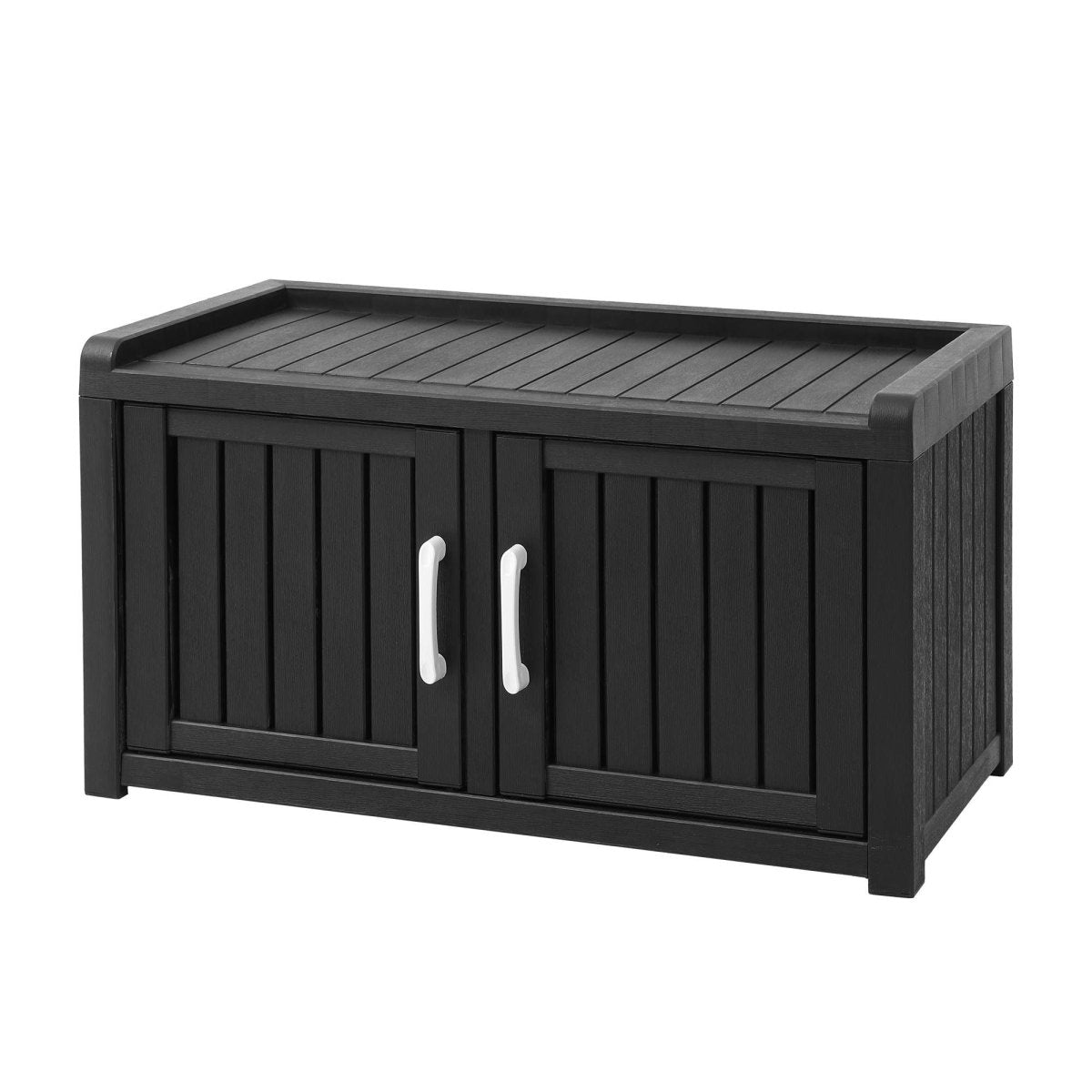 Gardeon Outdoor Storage Bench & Shoe Cabinet 81cm - Black