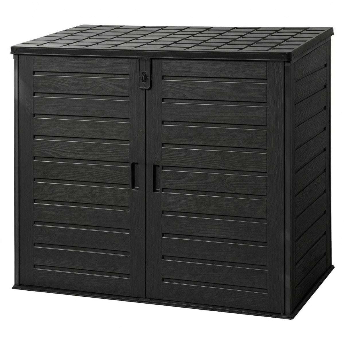 Gardeon Outdoor Storage Box 1170L Container Lockable Cabinet Tool Organizer Shed Black | Home & Garden > Storage > Storage Boxes
