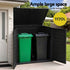 Gardeon Outdoor Storage Box 1170L Container Lockable Cabinet Tool Organizer Shed Black | Home & Garden > Storage > Storage Boxes