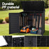 Gardeon Outdoor Storage Box 1170L Container Lockable Cabinet Tool Organizer Shed Black | Home & Garden > Storage > Storage Boxes