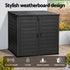 Gardeon Outdoor Storage Box 1170L Container Lockable Cabinet Tool Organizer Shed Black | Home & Garden > Storage > Storage Boxes