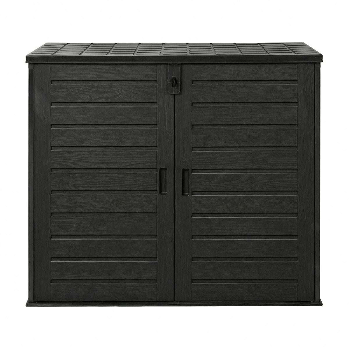 Gardeon Outdoor Storage Box 1170L Container Lockable Cabinet Tool Organizer Shed Black | Home & Garden > Storage > Storage Boxes