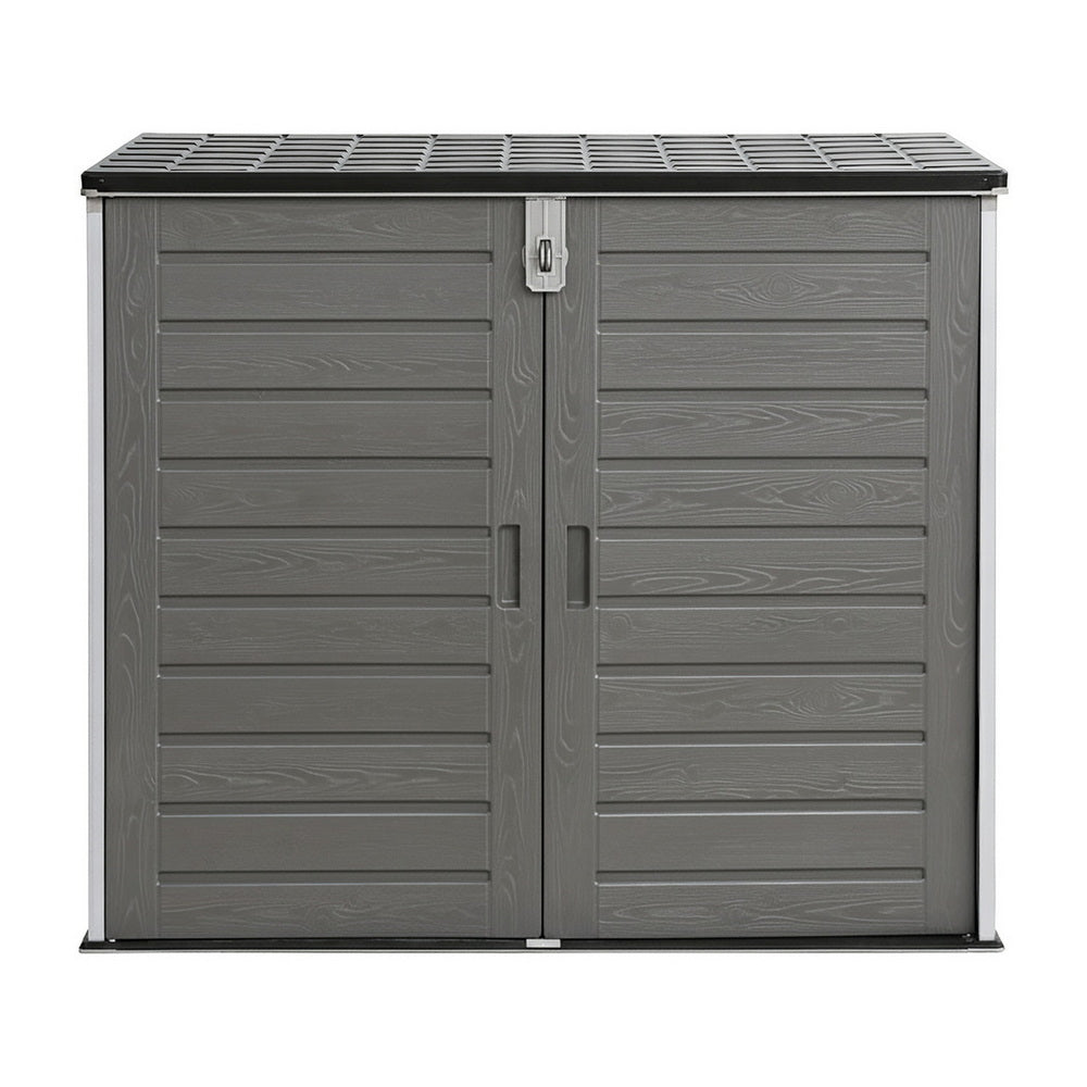 Gardeon Outdoor Storage Box 1170L Container Lockable Cabinet Tool Organizer Shed Grey | Outdoorium