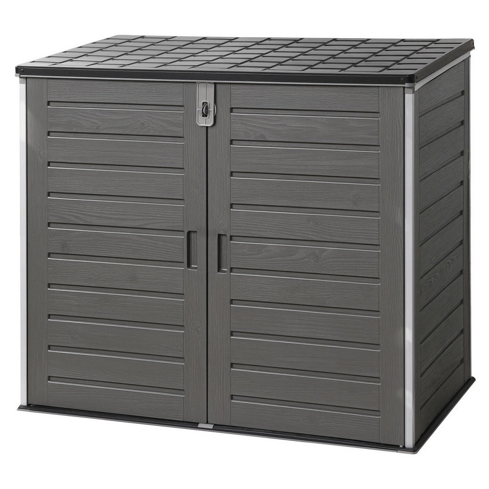 Gardeon Outdoor Storage Box 1170L Container Lockable Cabinet Tool Organizer Shed Grey | Outdoorium