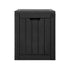 Gardeon Outdoor Storage Box 118L Container Lockable Indoor Garden Toy Tool Shed Black | Outdoorium