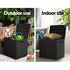 Gardeon Outdoor Storage Box 118L Container Lockable Indoor Garden Toy Tool Shed Black | Outdoorium