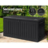 Gardeon Outdoor Storage Box 270L Container Lockable Garden Bench Tool Shed Black - Outdoorium