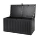 Gardeon Outdoor Storage Box 270L Container Lockable Garden Bench Tool Shed Black | Outdoorium