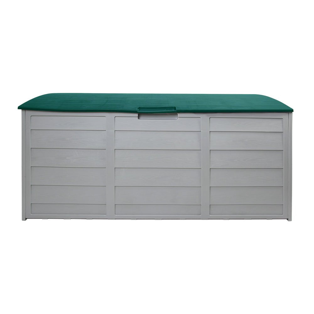 Gardeon Outdoor Storage Box 290L Lockable Organiser Garden Deck Shed Tool Green - Outdoorium