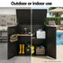 Gardeon Outdoor Storage Box 775L Container Lockable Cabinet Tool Organizer Shed Black | Home & Garden > Storage > Storage Boxes