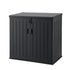 Gardeon Outdoor Storage Box 775L Container Lockable Cabinet Tool Organizer Shed Black | Home & Garden > Storage > Storage Boxes