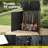 Gardeon Outdoor Storage Box 775L Container Lockable Cabinet Tool Organizer Shed Black | Home & Garden > Storage > Storage Boxes