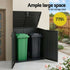 Gardeon Outdoor Storage Box 775L Container Lockable Cabinet Tool Organizer Shed Black | Home & Garden > Storage > Storage Boxes