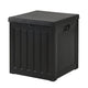 Gardeon Outdoor Storage Box 80L Container Lockable Garden Toy Tool Shed Black | Outdoorium
