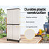 Gardeon Outdoor Storage Cabinet Box 173cm Lockable Cupboard Sheds Adjustable Rattan Beige | Outdoorium