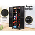 Gardeon Outdoor Storage Cabinet Box 173cm Lockable Cupboard Sheds Garage Adjustable Black | Home & Garden > Storage
