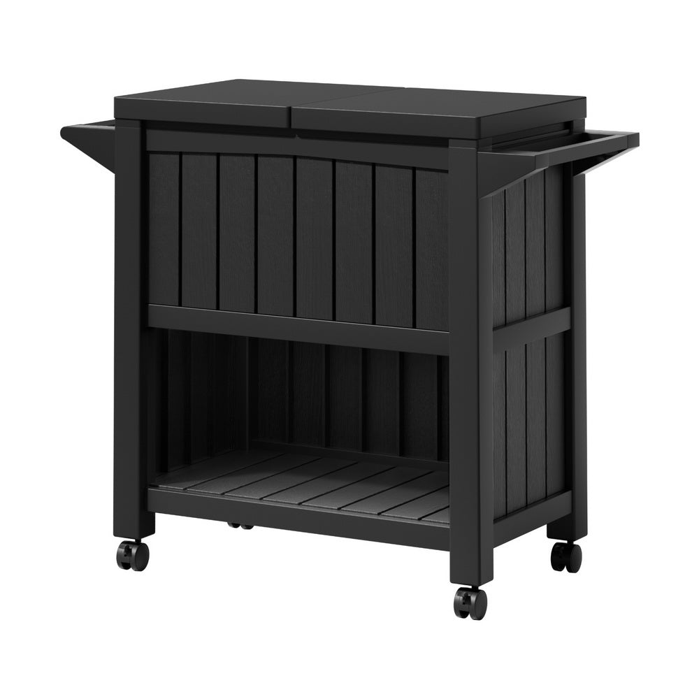 Gardeon Outdoor Storage Cabinet Box 80L Ice Bucket Cooler Rolling Serving Cart Kitchen Trolley - Outdoorium