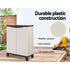 Gardeon Outdoor Storage Cabinet Box 92cm Lockable Cupboard Sheds Adjustable Rattan Beige | Home & Garden > Storage