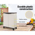 Gardeon Outdoor Storage Cabinet Box 92cm Lockable Cupboard Sheds Adjustable Rattan Beige | Outdoorium