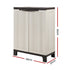 Gardeon Outdoor Storage Cabinet Box 92cm Lockable Cupboard Sheds Garage Adjustable Beige - Outdoorium