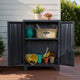Gardeon Outdoor Storage Cabinet Box 92cm Lockable Cupboard Sheds Garage Adjustable Black | Outdoorium