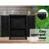 Gardeon Outdoor Storage Cabinet Box 92cm Lockable Cupboard Sheds Garage Adjustable Black | Outdoorium