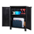 Gardeon Outdoor Storage Cabinet Box 92cm Lockable Cupboard Sheds Garage Adjustable Black | Outdoorium