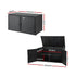 Gardeon Outdoor Storage Cabinet Box Deck Wicker Shelf Chest Garden Shed Tools Black | Outdoorium