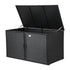 Gardeon Outdoor Storage Cabinet Box Deck Wicker Shelf Chest Garden Shed Tools Black | Outdoorium