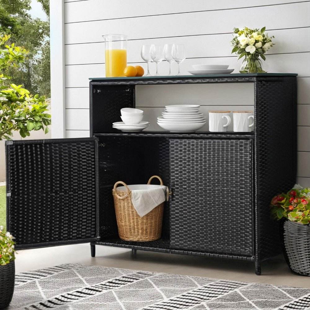 Gardeon Outdoor Storage Cabinet Box Garage Wicker Shed Tools Shelf Chest Garden | Outdoorium