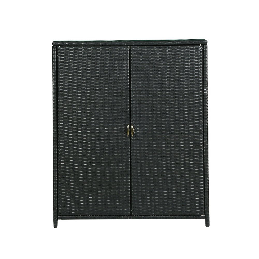 Gardeon Outdoor Storage Cabinet Box Garage Wicker Shelf Chest Garden Shed Tools - Outdoorium