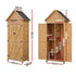 Gardeon Outdoor Storage Cabinet Cupboard Tool Organizer Shed Adjustable Natural | Furniture > Outdoor > Outdoor Storage Boxes