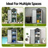 Gardeon Outdoor Storage Cabinet Garden Shed Steel Tool Lockable Cupboard Adjustable Shelves | Furniture > Office > Storage Cabinets