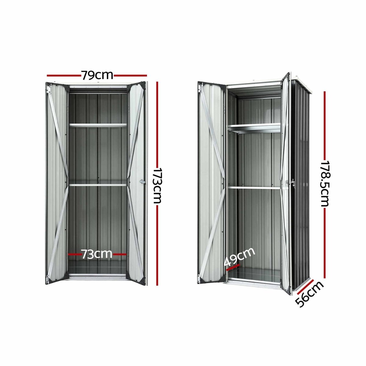 Gardeon Outdoor Storage Cabinet Garden Shed Tool Lockable Cupboard Steel Adjustable Shelves | Home & Garden > Storage > Sheds
