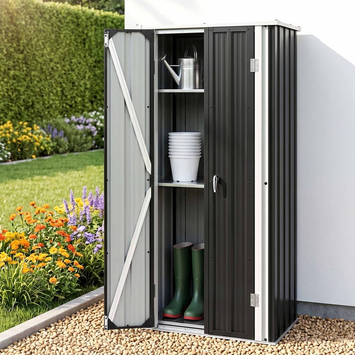 Gardeon Outdoor Storage Cabinet Garden Shed Tool Lockable Cupboard Steel Adjustable Shelves | Home & Garden > Storage > Sheds