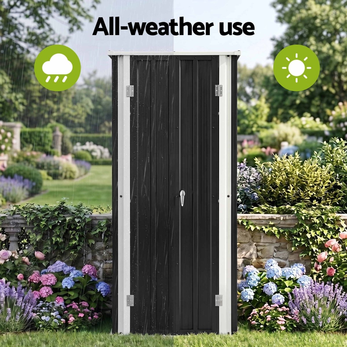 Gardeon Outdoor Storage Cabinet Garden Shed Tool Lockable Cupboard Steel Adjustable Shelves | Home & Garden > Storage > Sheds