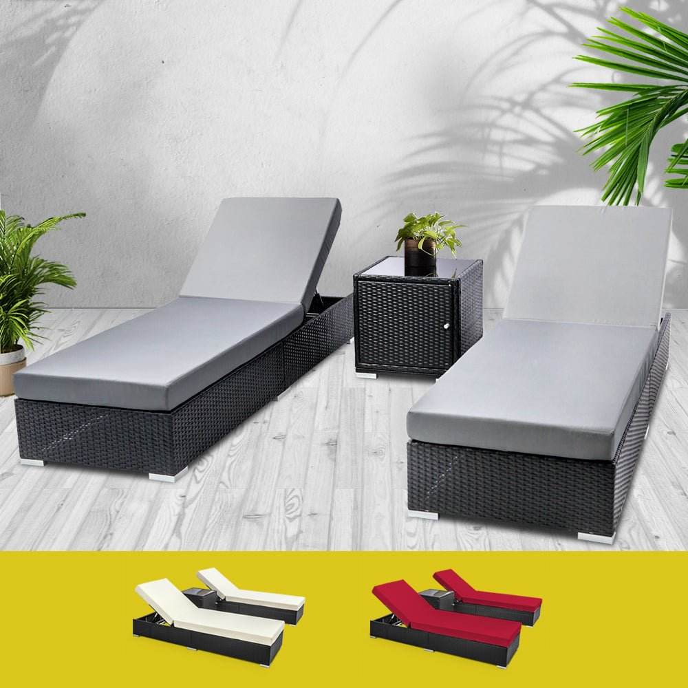 Dimensions of Gardeon Sun Lounge and Table