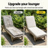 Gardeon Outdoor Sun Lounger Cushion - Beige