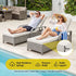 Gardeon Outdoor Sun Lounger Cushion - Beige