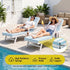 Gardeon Outdoor Sun Lounger Cushion - Blue