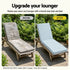 Gardeon Outdoor Sun Lounger Cushion - Blue