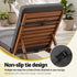 Gardeon Outdoor Sun Lounger Cushion - Grey
