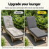 Gardeon Outdoor Sun Lounger Cushion - Grey