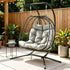 Gardeon Outdoor Swing Chair 2 Seater with Stand Cushion Rattan Patio Furniture | Furniture > Outdoor > Outdoor Chairs