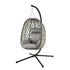 Gardeon Outdoor Swing Chair with Stand Cushion Rattan Furniture Grey | Furniture > Outdoor > Outdoor Chairs