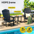 Gardeon Outdoor Table and Chairs HDPE Adirondack Beach Chair Sun Lounge Patio Furniture Garden Black | Outdoorium