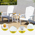 Gardeon Outdoor Table and Chairs HDPE Adirondack Beach Chair Sun Lounge Patio Furniture Garden White | Outdoorium