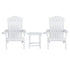 Gardeon Outdoor Table and Chairs HDPE Adirondack Beach Chair Sun Lounge Patio Furniture Garden White | Outdoorium